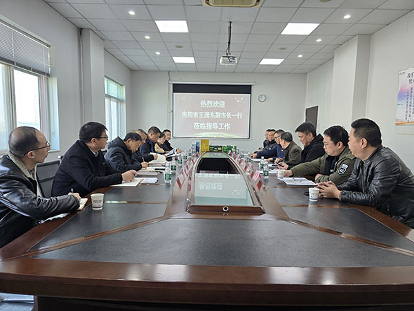 當陽市副市長王瀟東一行蒞臨現(xiàn)代精工考察一步法中空板生產(chǎn)線-智能制造賦能綠色建材產(chǎn)業(yè)升級